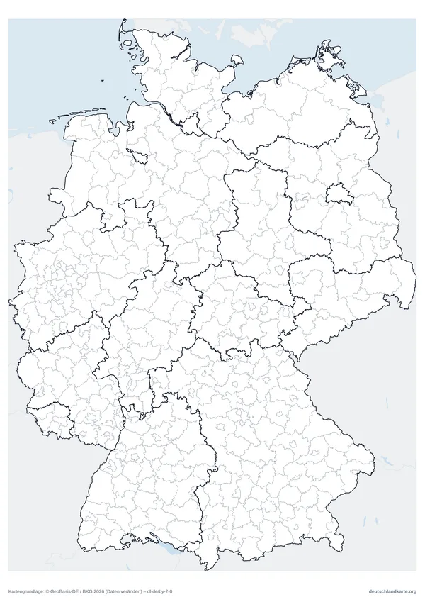 Vorschau: Stumme Deutschlandkarte (Landkreise)